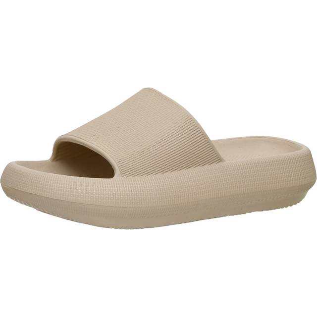 CUSHIONAIRE Women's Feather Cloud Recovery Slide Sandals with +Comfort