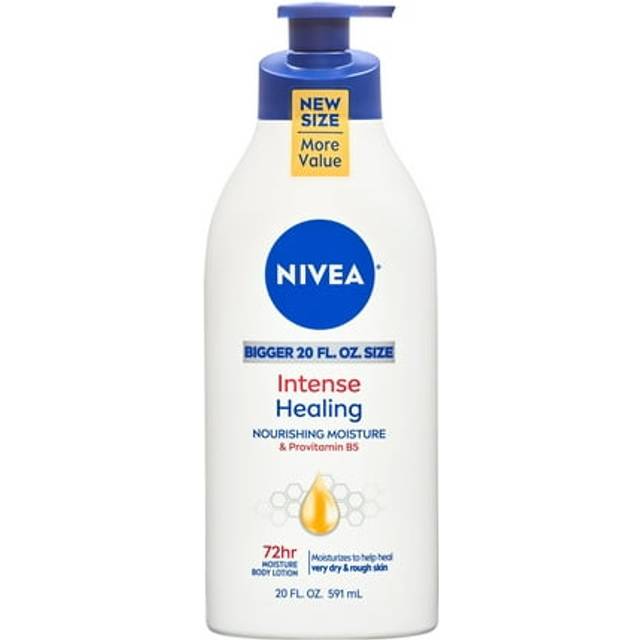 NIVEA Intense Healing Body Lotion, 72 Hour Moisture for Dry to Very Dry Skin, 20 Fl Oz Pump Bottle