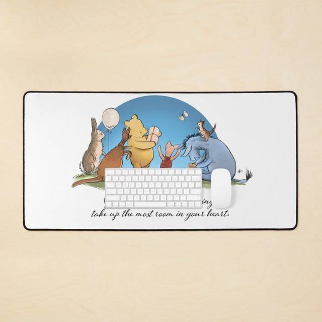 Desk Mat Classic Winnie the Pooh - Pooh's Birthday Large Gaming Mouse Pad 35x16 inch