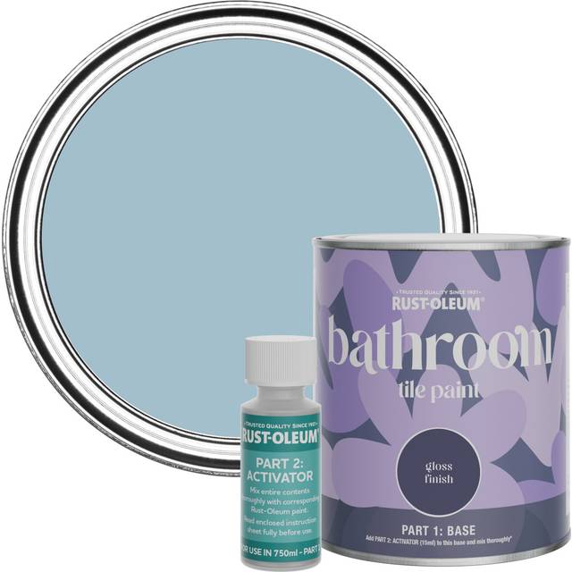 Rust-Oleum Bathroom Tile Paint, Gloss Finish - Nan's Best China 750ml - - Blue