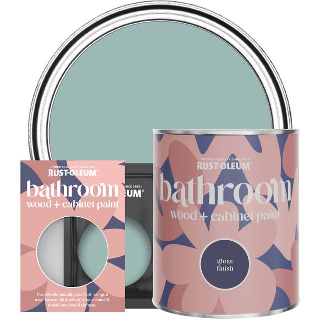 Rust-Oleum Bathroom Wood & Cabinet Paint, Gloss Finish - COASTAL BLUE - 750ml - Blue