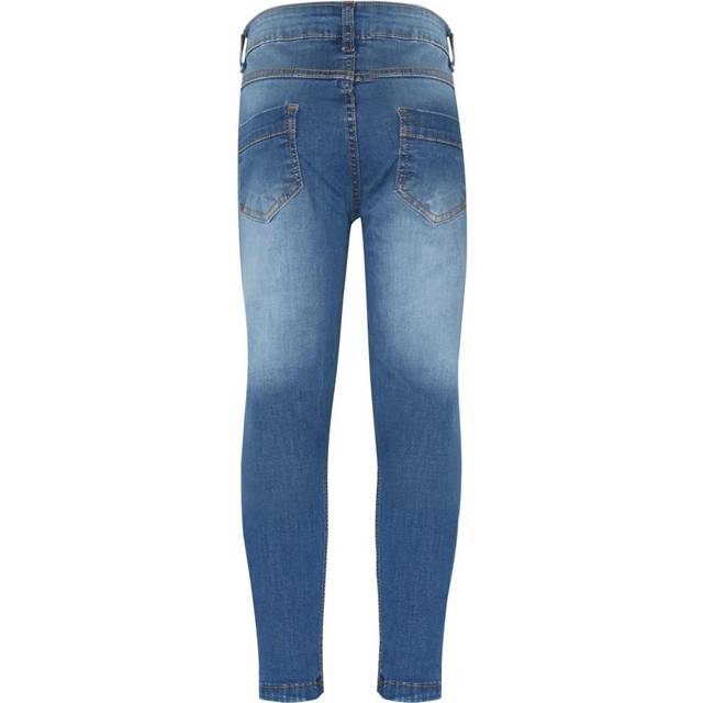 (11-12 Years) Kids Boys Skinny Jeans Designer Mid Blue Denim Stretchy Pants Fit Trouser 5-13 Y