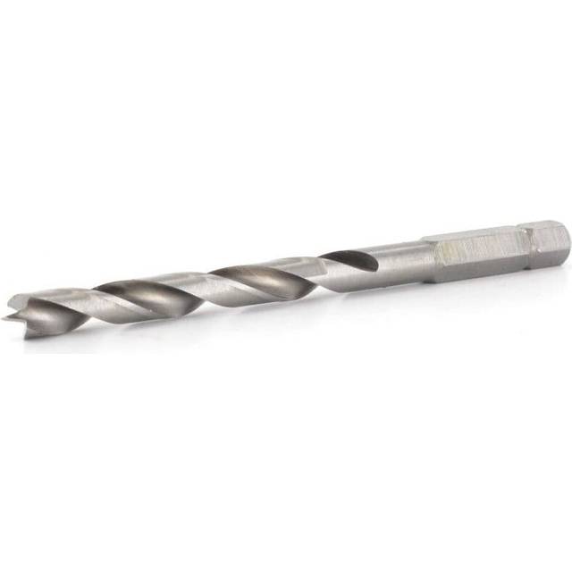 FAMAG 4mm HSS-Ground Brad Point Drill Bit 1/4" Hex Shank Long, 1597040