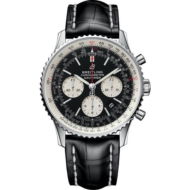 BREITLING Navitimer B01 Automatic Chronograph 41MM Leather Men's Watch AB0139211B1P1 - Black - 41 mm