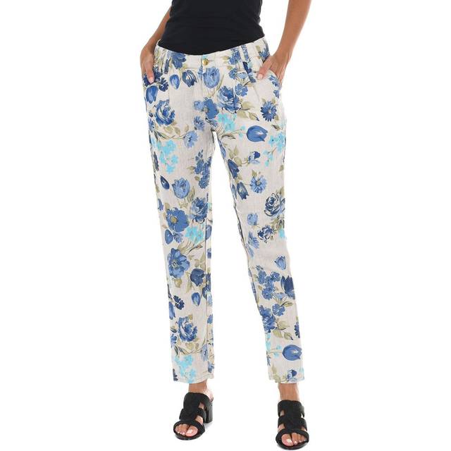 Met Womens Trousers Poldey - Sky Blue Cotton - Size 27 (Waist)