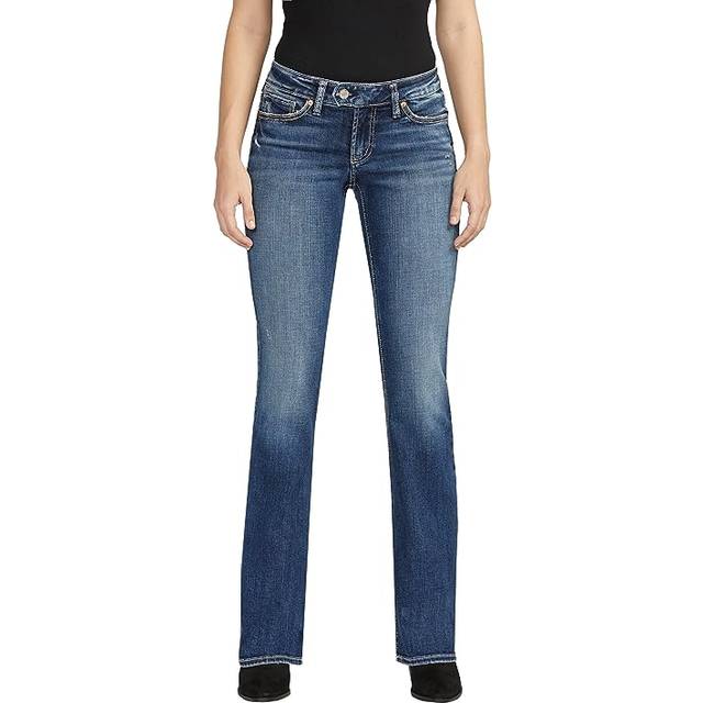 Silver Jeans Co. Women's Tuesday Low Rise Slim Bootcut Jeans  Med Wash SCV305  32W x 31L