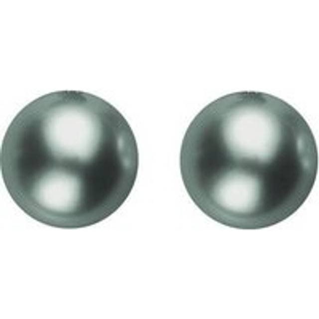 Mikimoto 18ct White Gold 10mm A+ Black South Sea Pearl Stud Earrings - TITLE White Gold