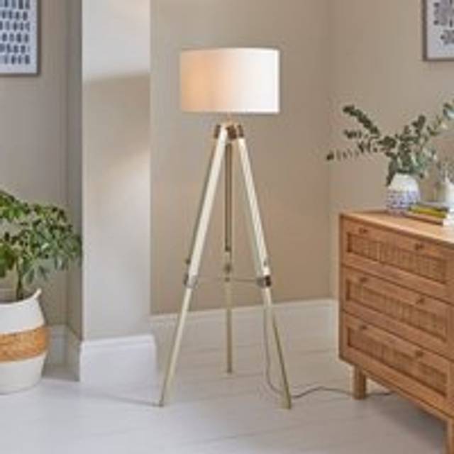 Trio Tripod Floor Lamp - Satin Nickel