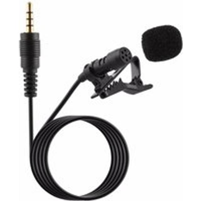 Bärbar Professionell Lavalier-mikrofon 3,5 mm-jack Handsfree rundstrålande Mic Easy svart