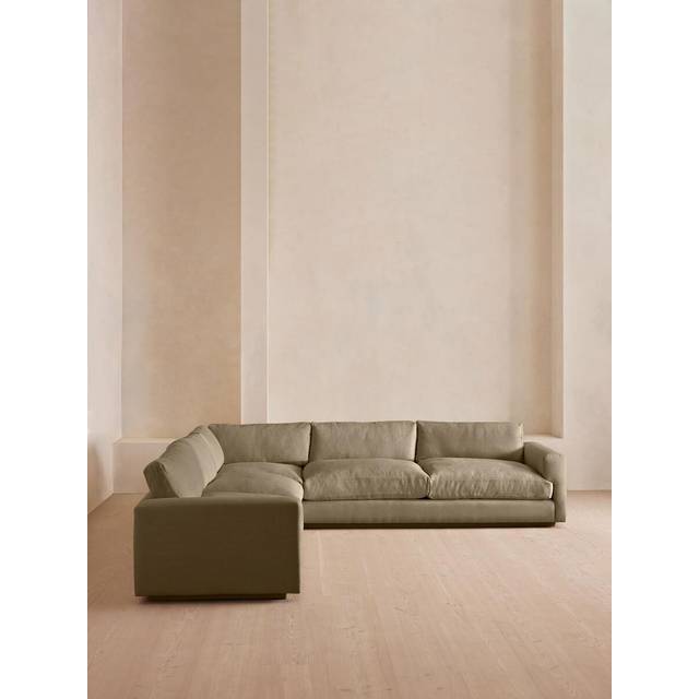 Mossley Corner Sofa, Linen, Sage