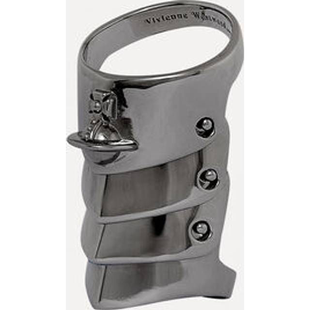Vivienne Westwood Armour Ring Gunmetal Silver Unisex - M