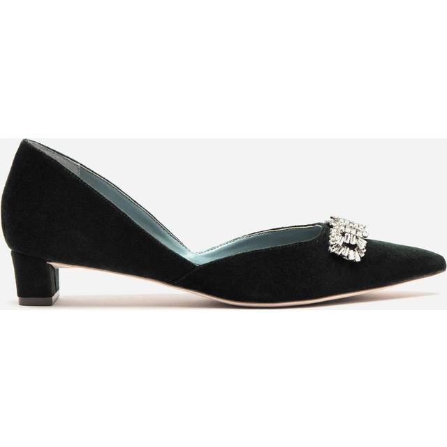 Paula Mini Block Heel - Velvet Black - 10