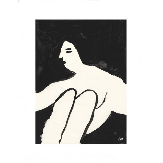 Fine Little Day Kvinna poster 40x50 cm - Vit
