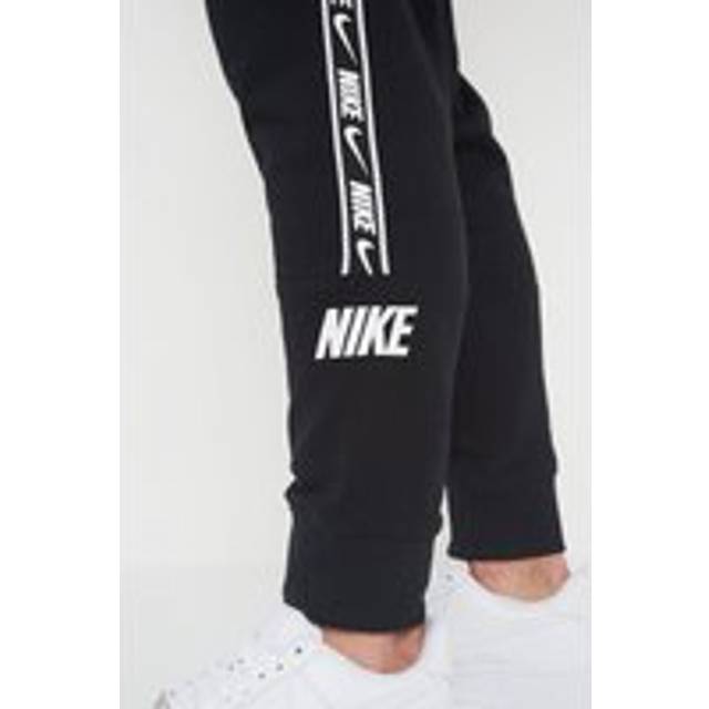 (Black, L) Nike Mens Repeat Tape Activewear Sports Joggers