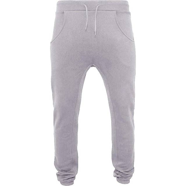 (2XL, Heather Grey) Build Your Brand Mens Heavy Deep Crotch Sweatpants