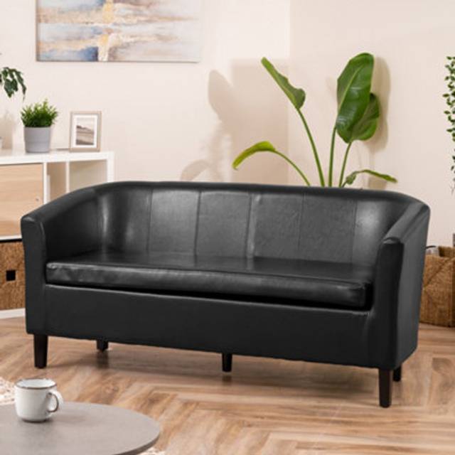 Meriden 3 Seat Tub Sofa - Black - One Size