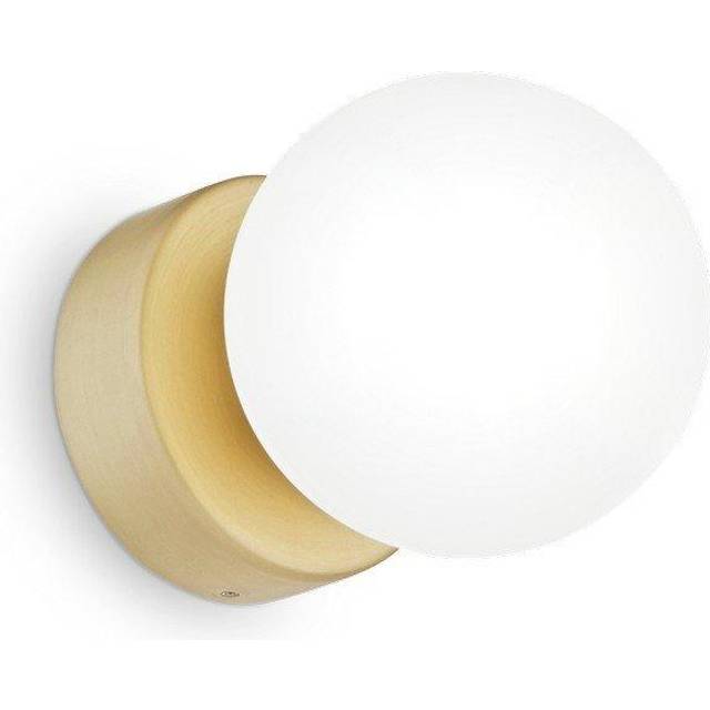 Ideal Lux - perlage Wall Lamp Brass, With Glass Shade