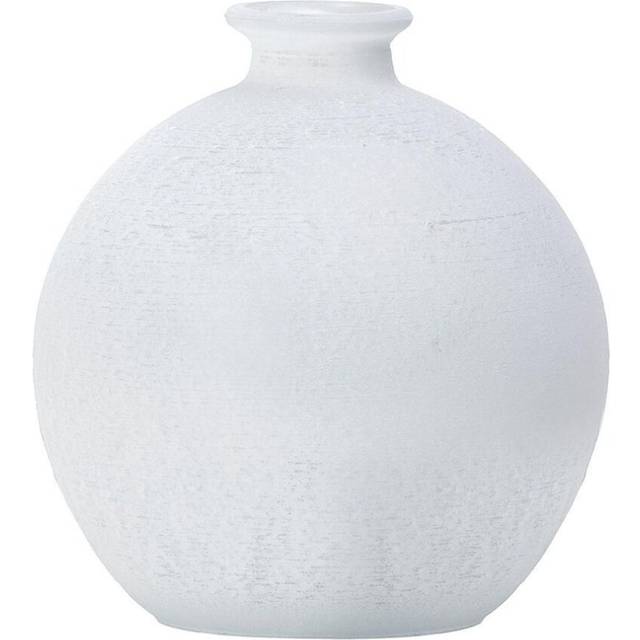 Litecraft table lamp small frosted glass vase styled base - white