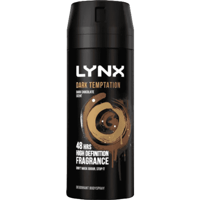 6 x 150ml Lynx DARK TEMPTATION Deodorant Spray Free 48h Tracked Delivery