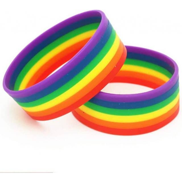 Silicone Rainbow Bracelet - Waterproof Multi-colored
