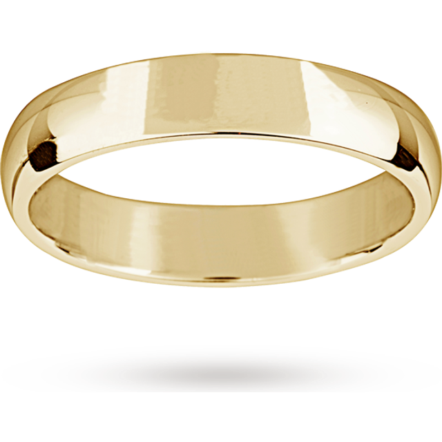 18ct Yellow Gold 4mm Standard Court Wedding Ring - Ring Size K