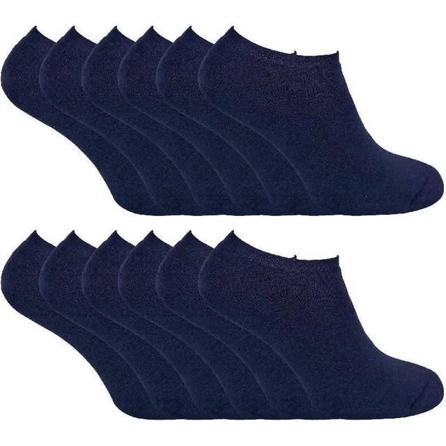 Sock Snob Mens Thermal Low Cut Trainer Socks - Navy - UK 6-11