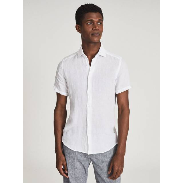 Reiss Holiday Linen Slim Fit Shirt