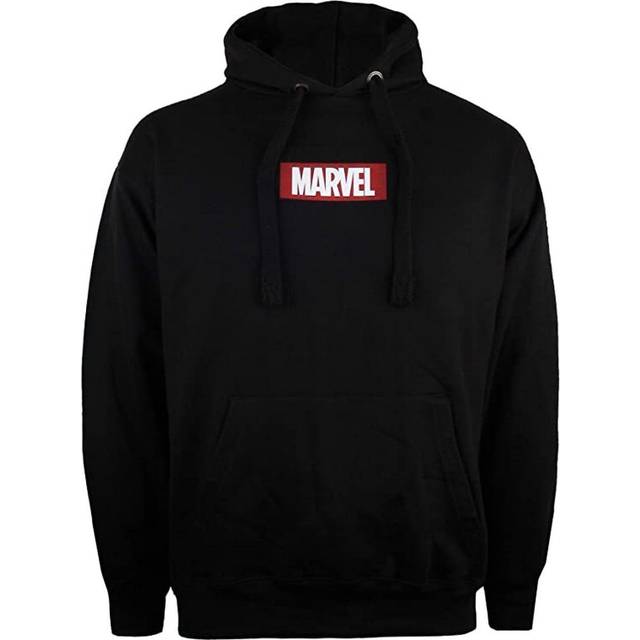 Marvel Luvtröja med logotyp för män för män L svart