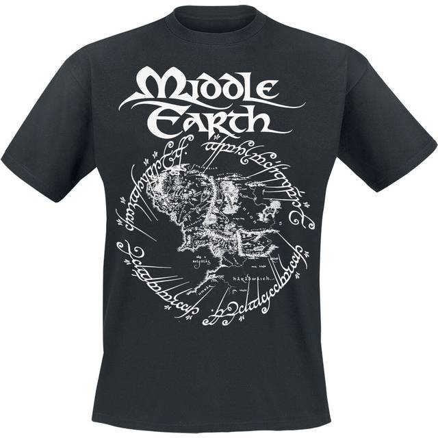 The Lord Of The Rings T-Shirt - Middle Earth - S to 3XL - for Men - black