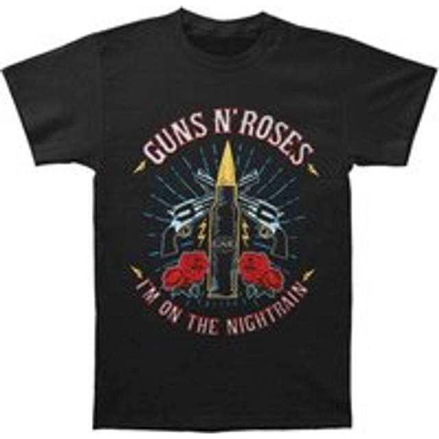 (L, Black) Guns N Roses Unisex Adult Night Train T-Shirt