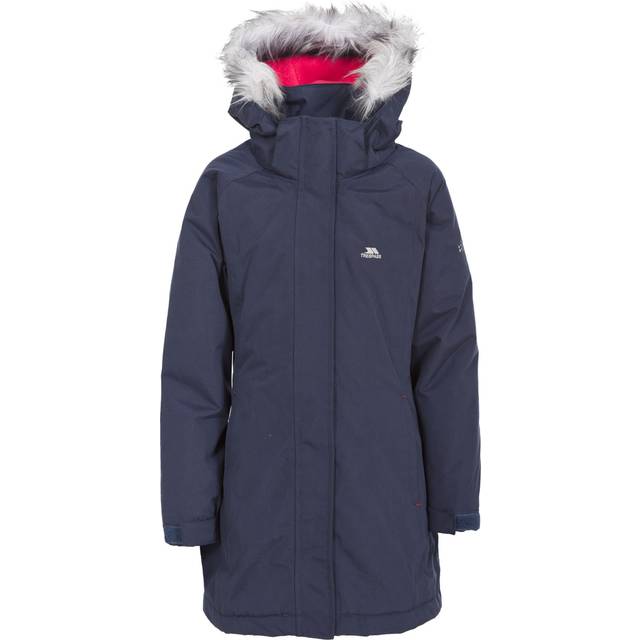 (7-8 Years, Navy) Trespass Childrens Girls Fame Waterproof Parka Jacket