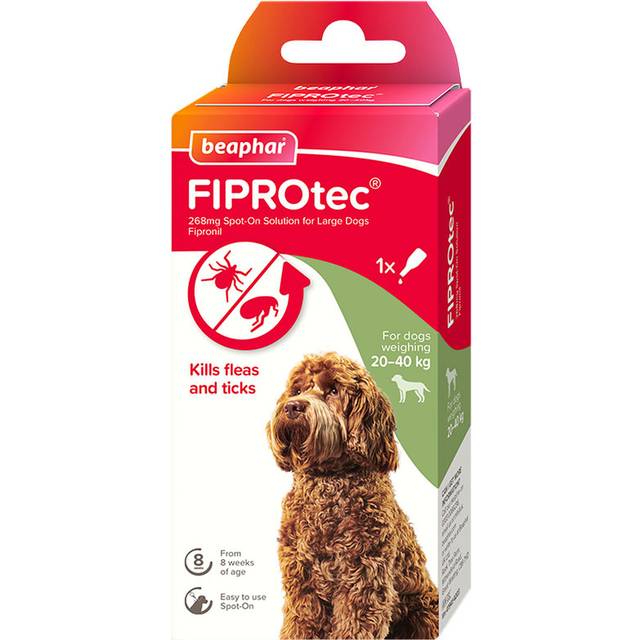 Beaphar Fiprotec Spot On Flea / Tick Treatment Solution for Large Dogs Packs 1/4/6 - 1 Pipette / Treatment