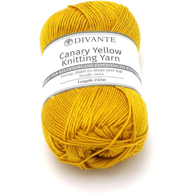 Divante Canary Yellow Basic Knitting Yarn 242m