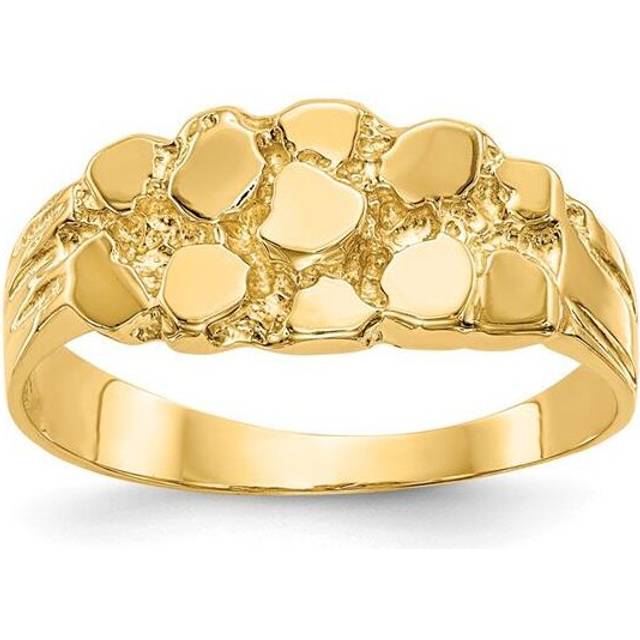 3-8 mm 14K Yellow Gold Nugget Ring, Size 6