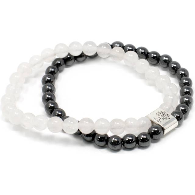 Magnetic Gemstone Bracelet - Rock Quartz - Multicoloured