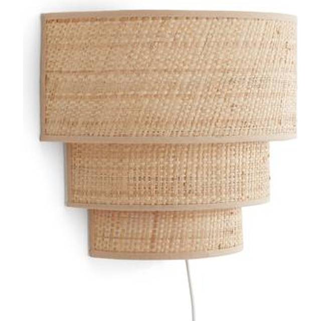Dolkie Raffia Triple Level Wall Light - Natural - ONE SIZE