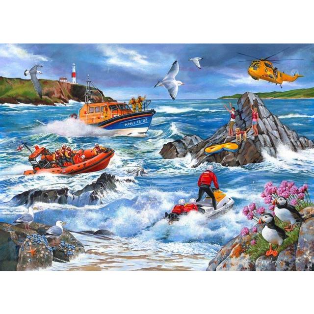 The House of Puzzles Against The Tide 1000 Piece Jigsaw Puzzle - Multi - 1000 Pieces