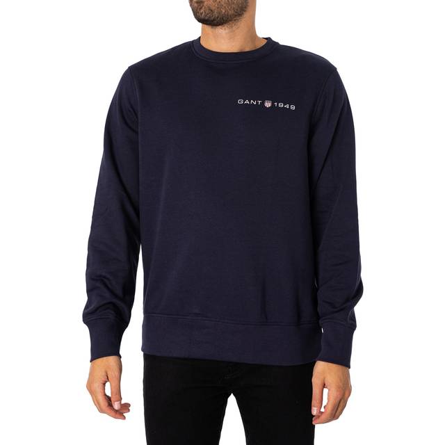 Gant for man. 2003243 Graphic print sweatshirt navy (S), Casual, Cotton, Long sleeve
