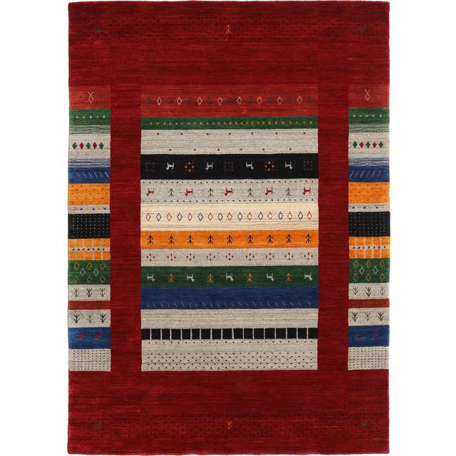 Loribaf Loom Designer Matta - Mörkröd / Flerfärgad 160x230