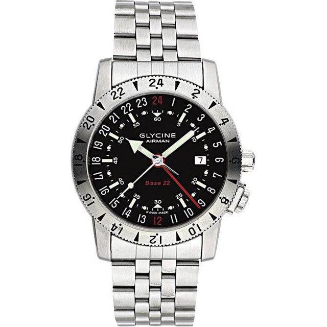 Glycine Airman Base 22 Bracelet With 24 Hr Purist Movement D - Black
