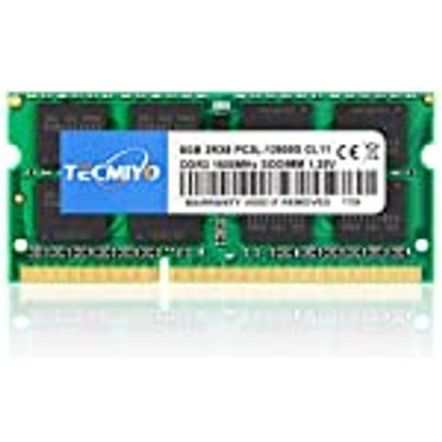 TECMIYO 8GB 2RX8 PC3L-12800S DDR3 1600MHZ SODIMM PC3 12800 1,5/1,35V CL11 204Pin 2RX8 Dual Rank Non-ECC Unbuffered Laptop RAM for Apple MacBook Pro iMac Mac mini