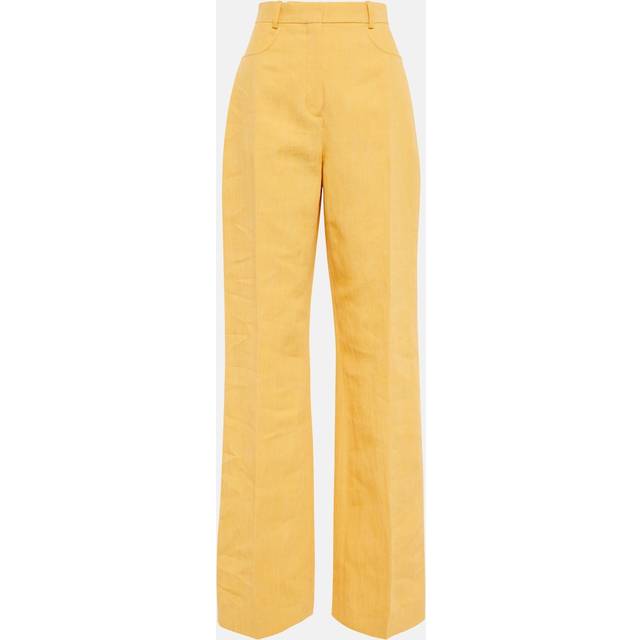 JACQUEMUS Yellow Le Raphia 'Le Pantalon Sauge' Trousers - 250 Yellow - FR 32