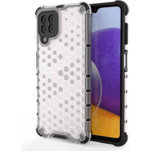 Galaxy A22 4G Mobilskal HoneyComb - Transparent