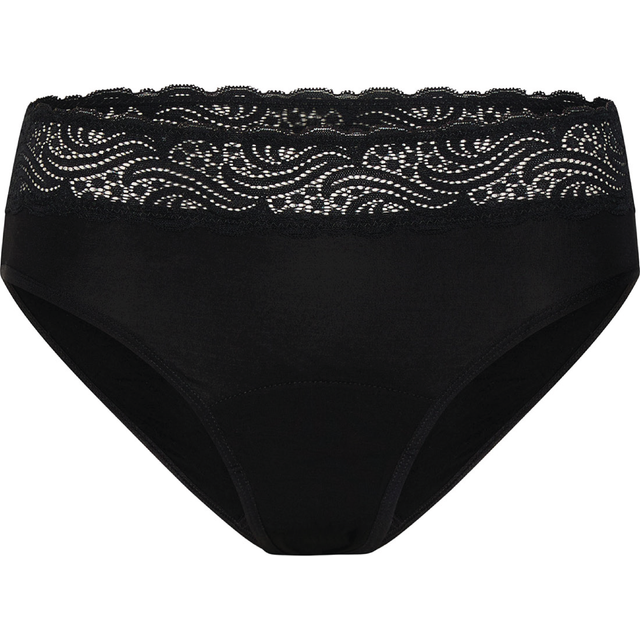 Modibodi Sensual High Waist Bikini Moderate to Heavy Absorbency Knickers, Black