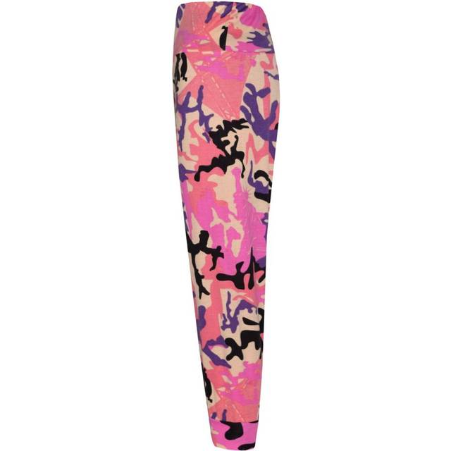 (2-3 Years, Camo Baby Pink) Kids Girls Ali Baba Harem Trouser Plain Color Fashion Trendy Leggings 2-13 Years