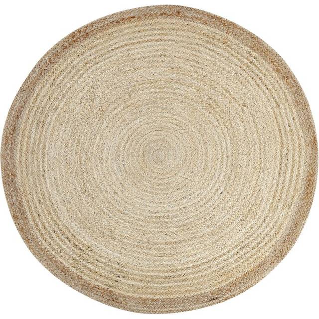 Round Jute Area Rug 120 cm Light Beige MENEMEN