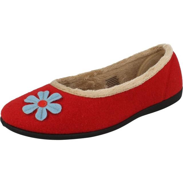 Ladies padders wide fitting ballerina slippers happy