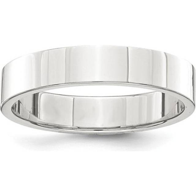 Chisel QWFB040-4 4 mm Sterling Silver Flat Band, Size 4