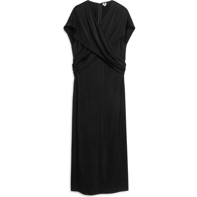 ARKET Drape Tie-Back Dress -Black, 38