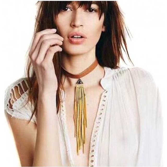 2 colors leather choker necklace fashion necklace costume collar bib torques statement choker necklace